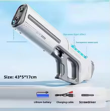 Pistolets à eau électriques pour Enfants et adultes, jet puissant, aspiration automatique, jouets d'été pour la plage.